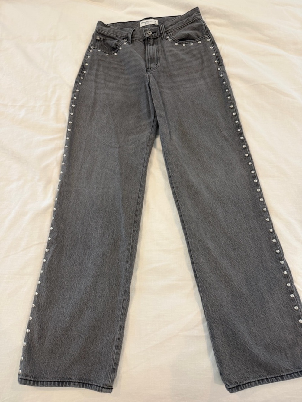 Abercrombie & Fitch Gray Jeans with Side Studs